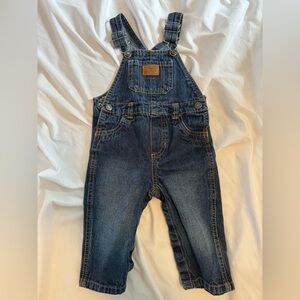 Carter's Classic Blue Denim Sleigh Racing Overalls 12 Months 100% Cotton